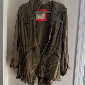 Abercrombie & Fitch Olive Utility Anorak Jacket